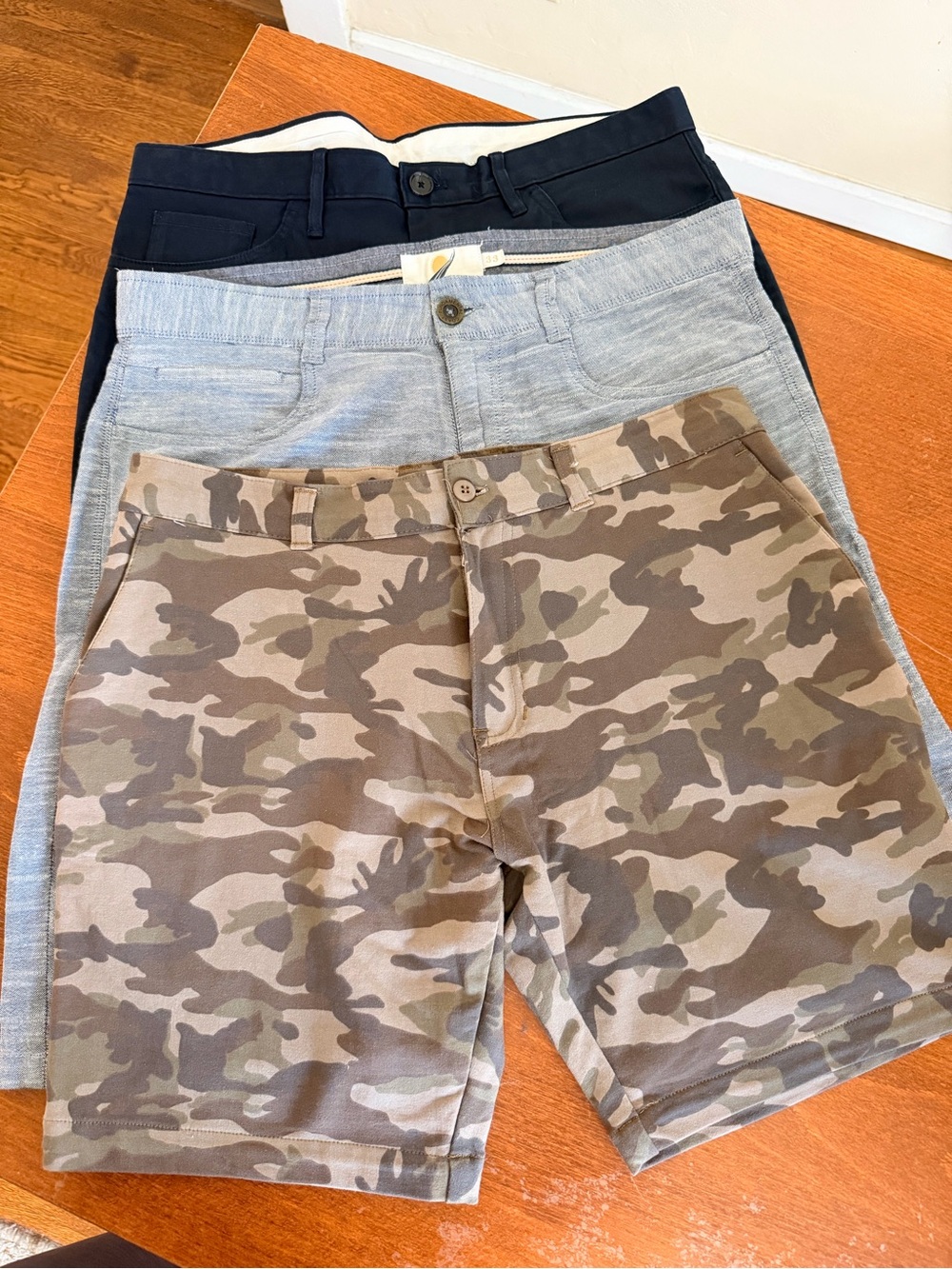 Men's Camo Stretch Cotton Shorts - Taupe Camo